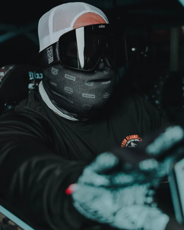 Executive Neck Gaiter - Black & Gray sold by Dixxon