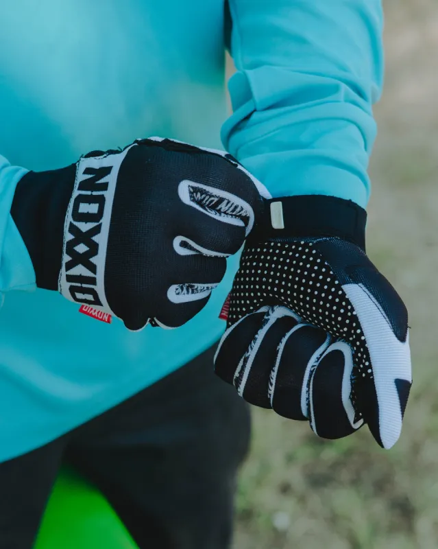 BRAAP Moto Gloves - Black & White sold by Dixxon