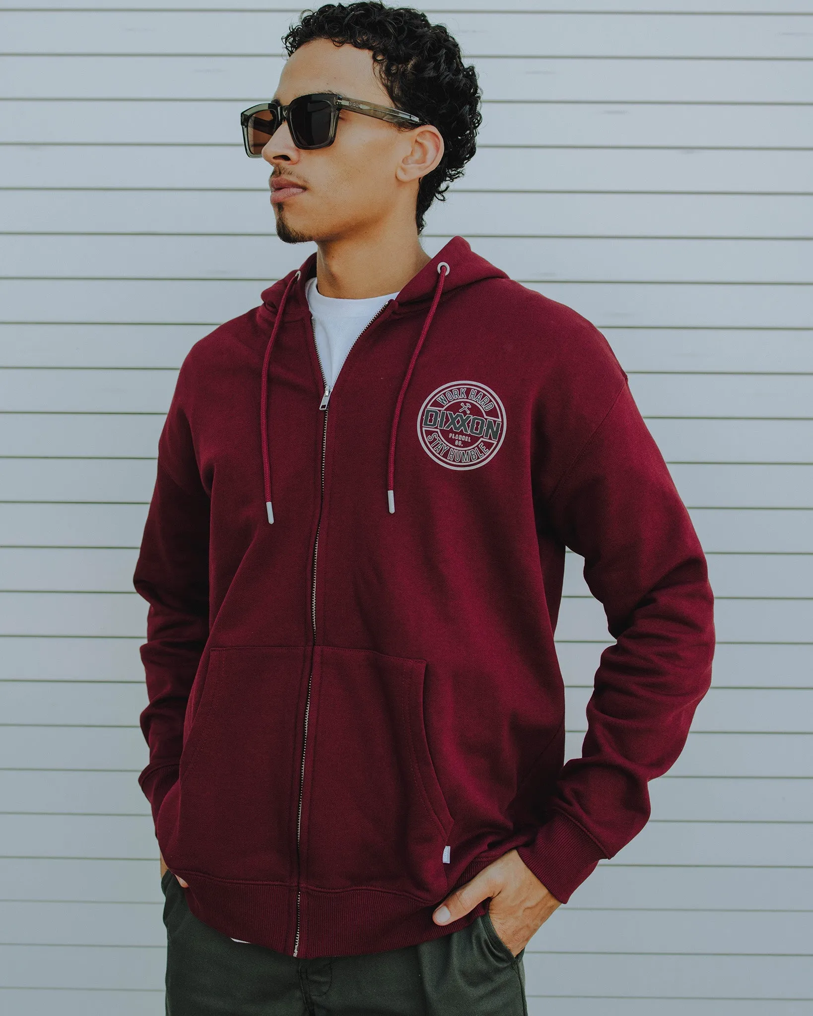 Gray & Black Corpo Zip Up - Maroon sold by Dixxon product image thumbnail 2