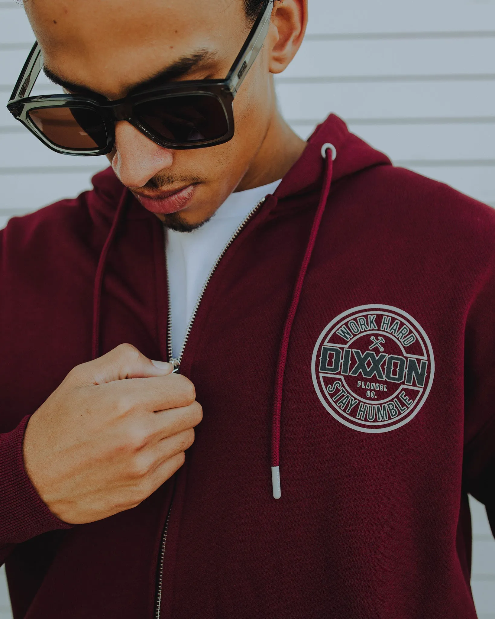 Gray & Black Corpo Zip Up - Maroon sold by Dixxon product image thumbnail 3