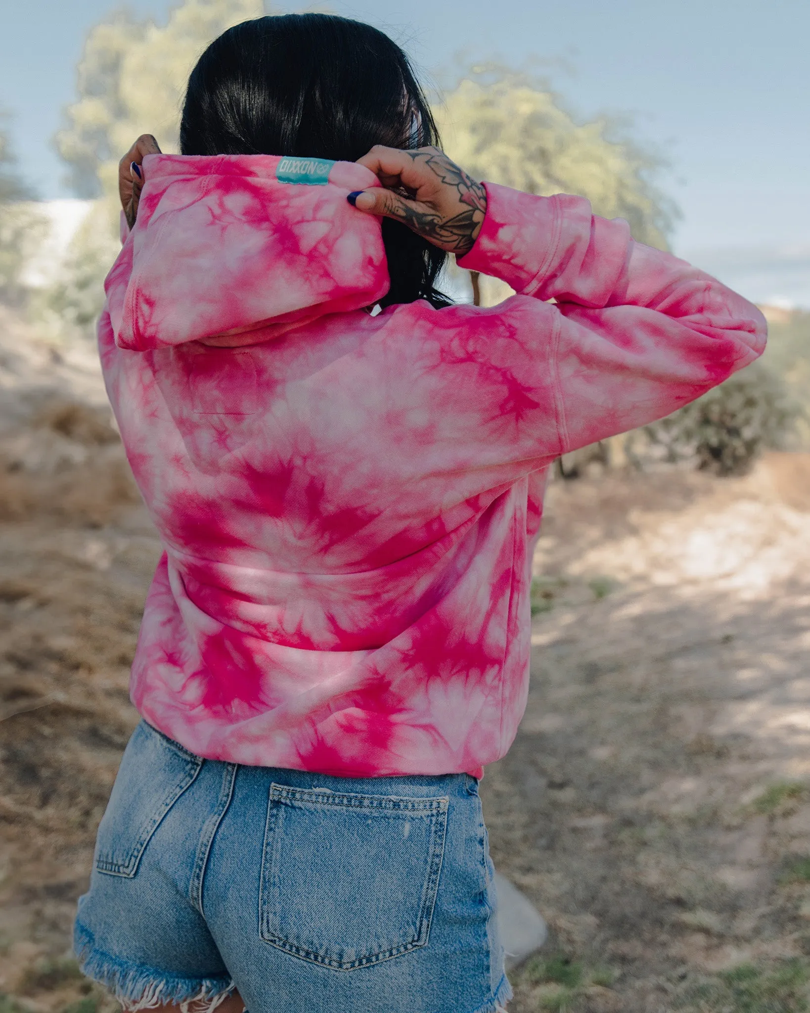 Women's Black & Tiffany Rose Tie Dye Pullover - Pink sold by Dixxon product image thumbnail 2