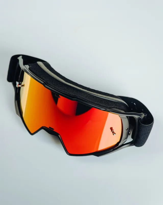 Contender MX Goggles - Black & Red / REVO Red Lens sold by Dixxon