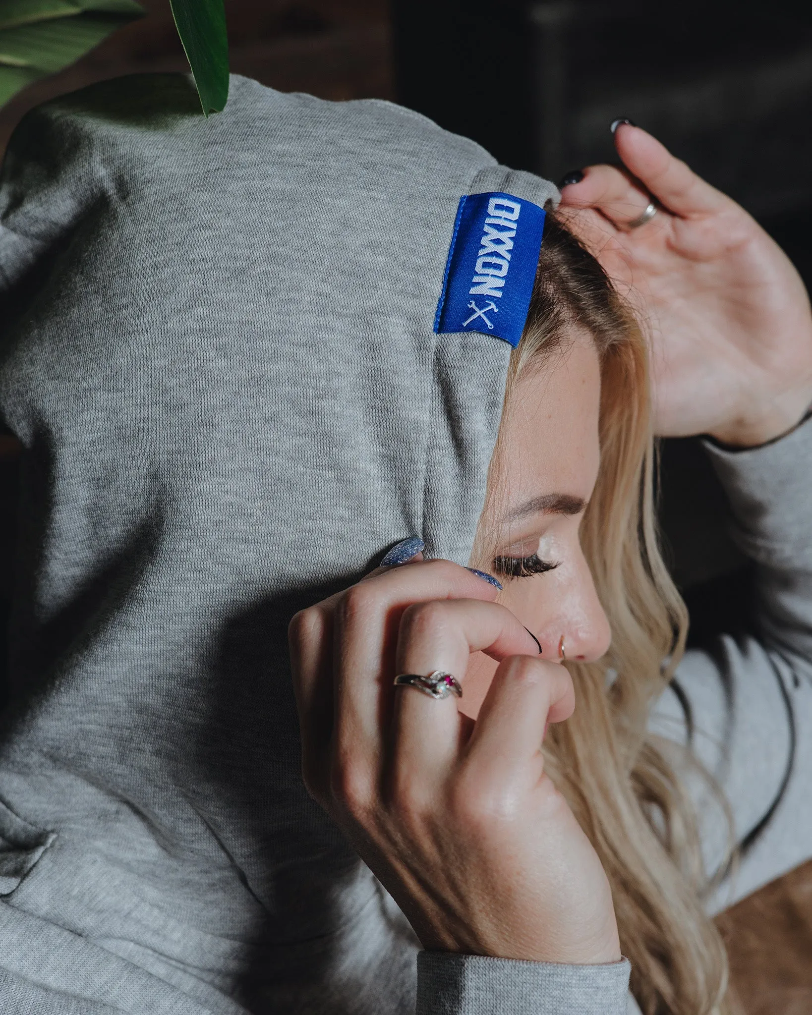 Women's Blue Crest Lightweight Pullover Hoodie - Heather Gray sold by Dixxon product image thumbnail 3