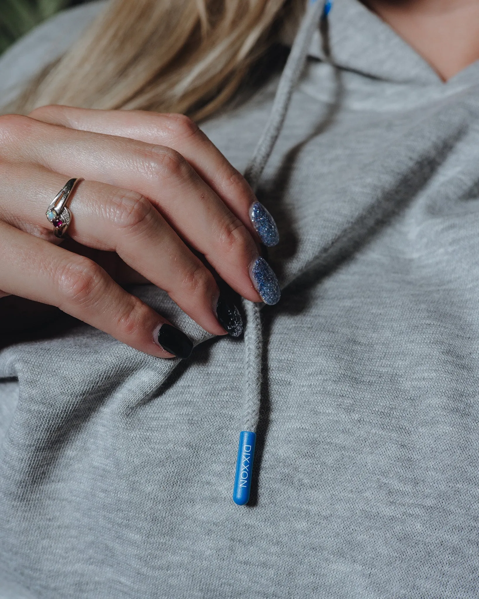 Women's Blue Crest Lightweight Pullover Hoodie - Heather Gray sold by Dixxon product image thumbnail 4