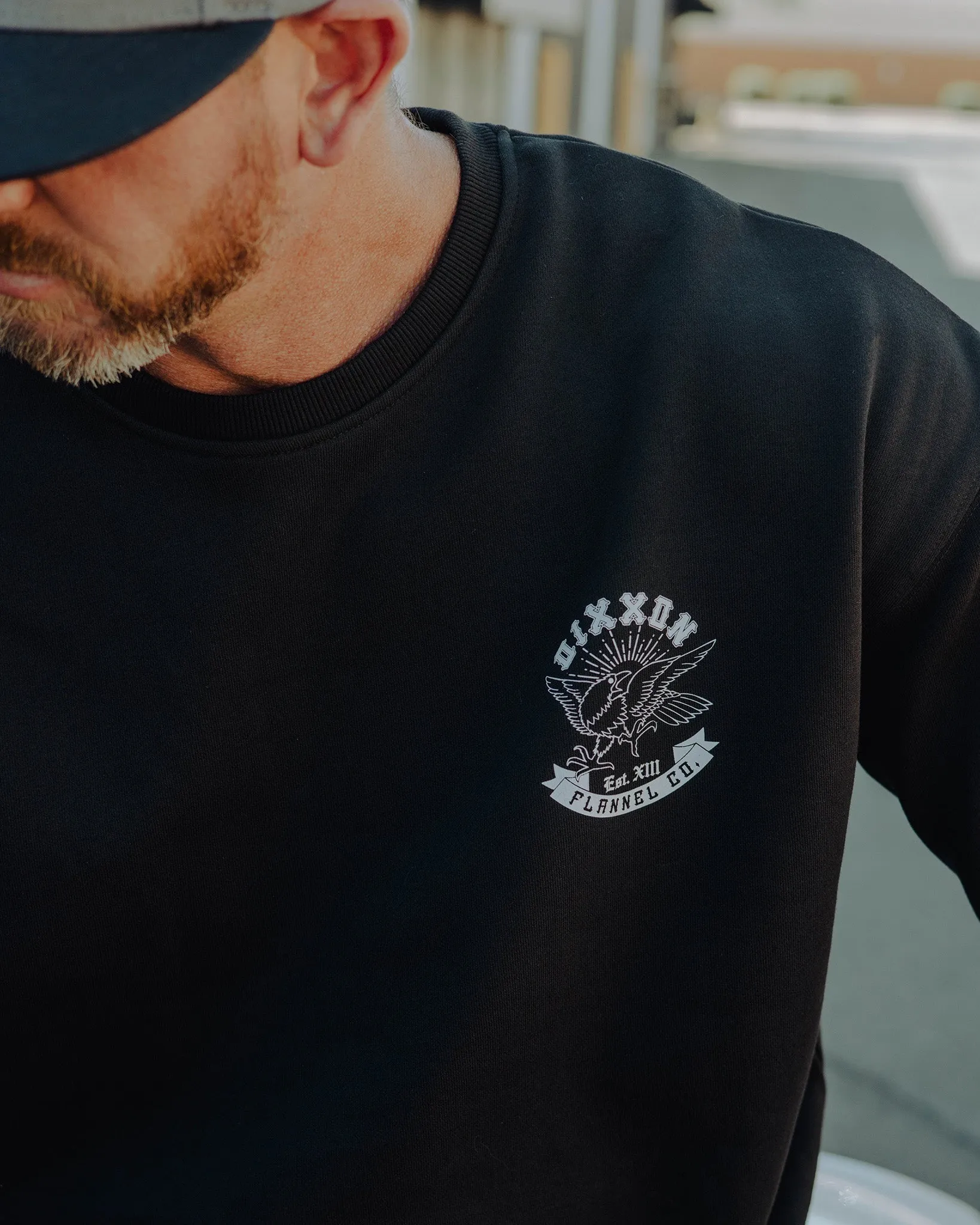 Raven Crewneck Sweatshirt - Black sold by Dixxon product image thumbnail 2