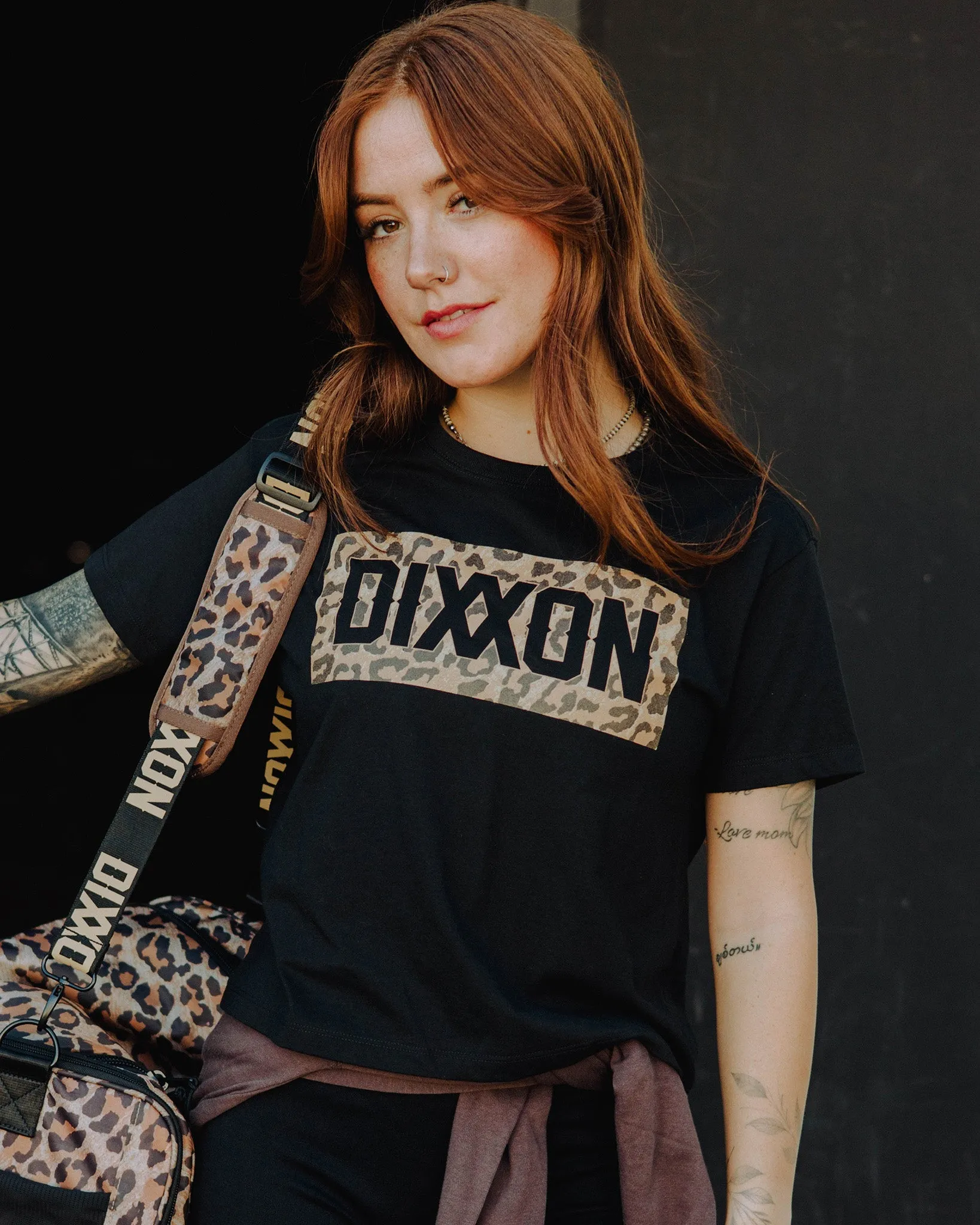 Women's Leopard Crop Top - Black sold by Dixxon