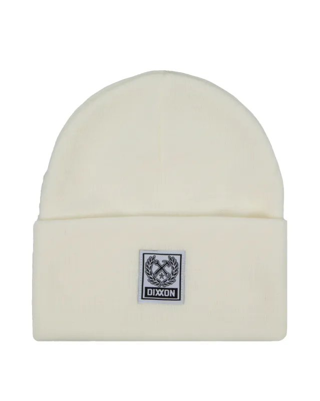 Ribbed Beanie - White sold by Dixxon