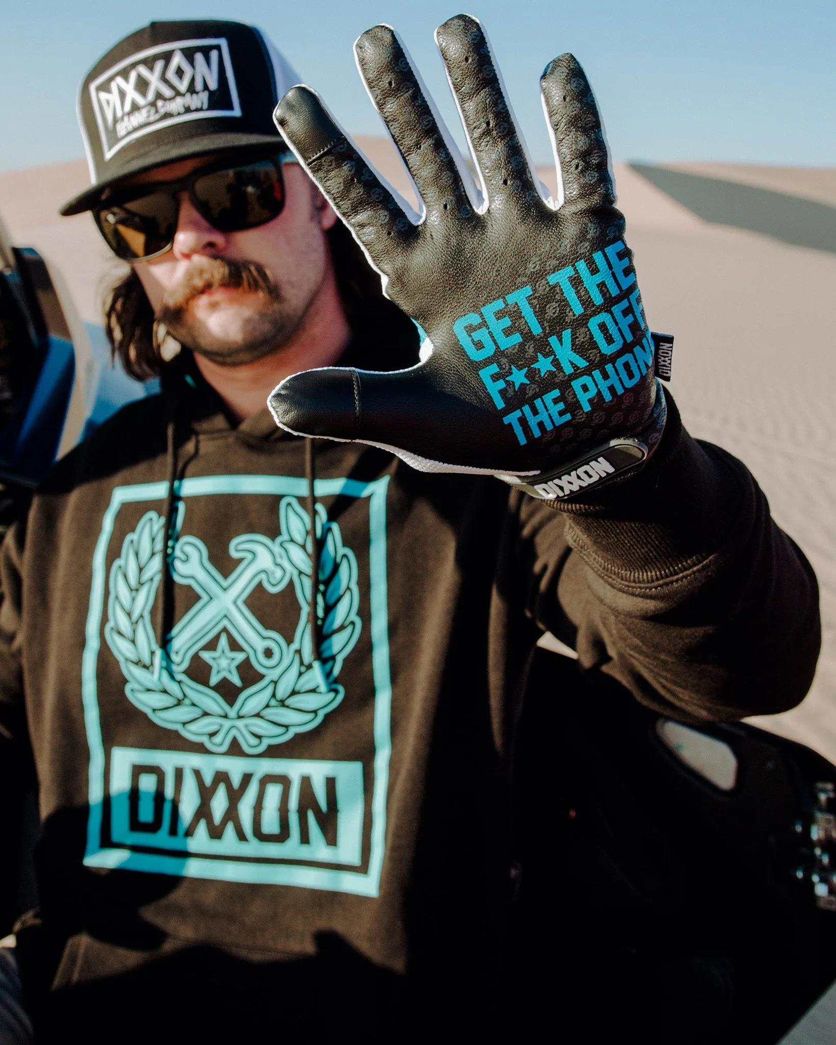 Monogram Moto Gloves - Aqua sold by Dixxon product image thumbnail 2