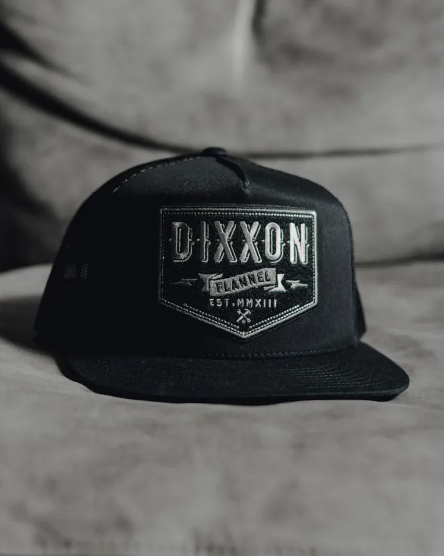 Emblem Flat Bill Trucker Snapback - Gray made by Dixxon