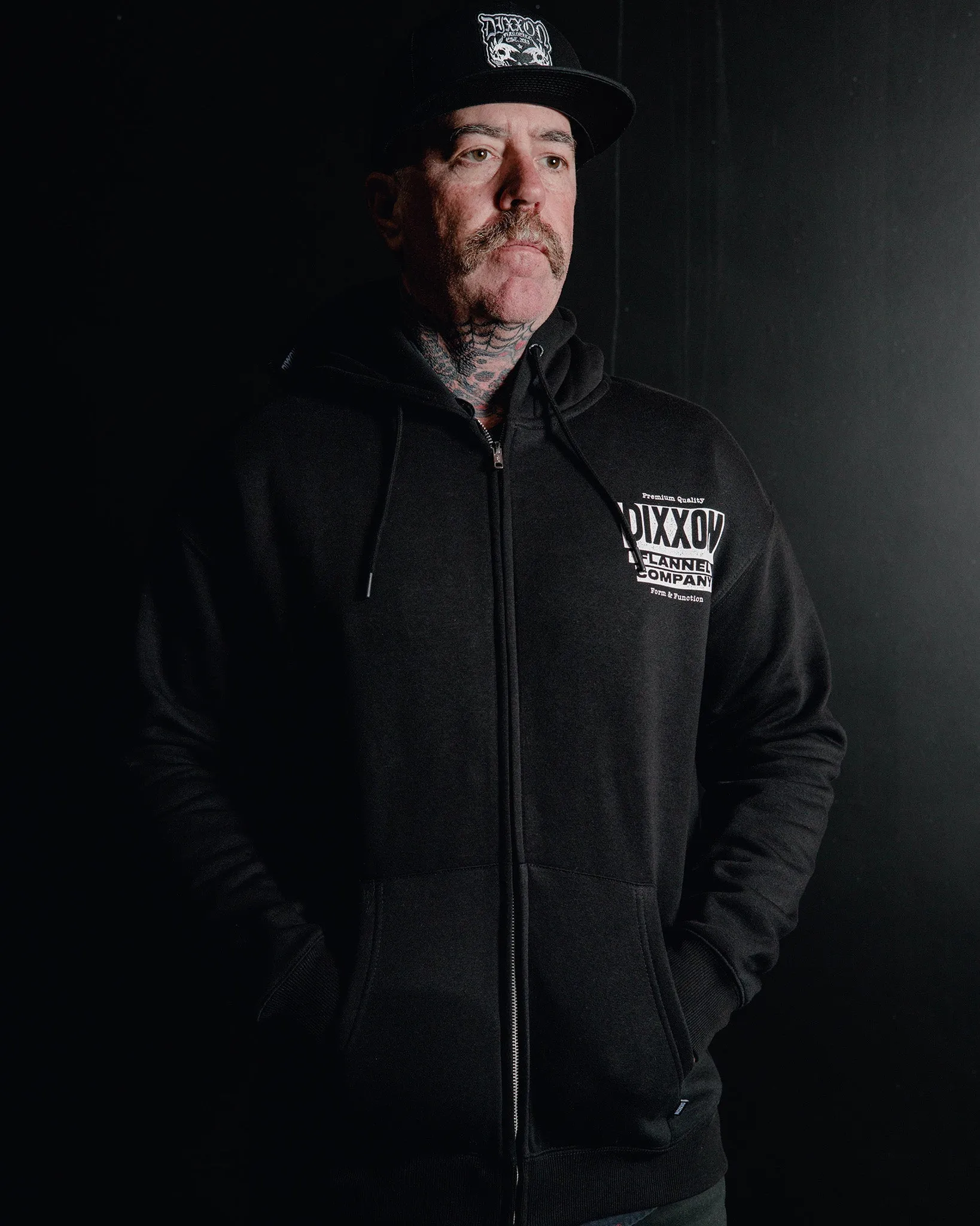 White Premium Quality Zip Up Hoodie - Black sold by Dixxon product image thumbnail 2