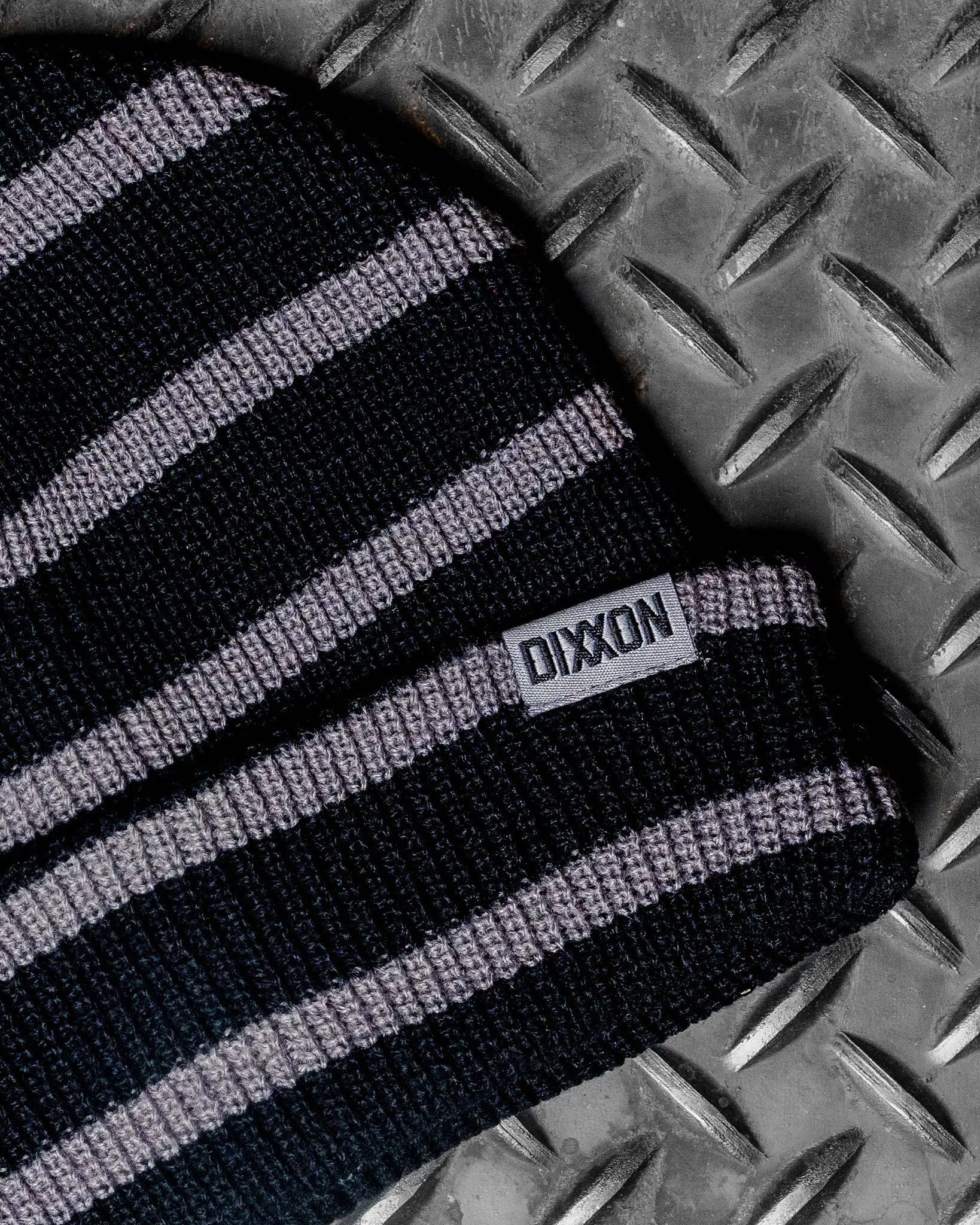 Dock Beanie - Black & Gray Striped sold by Dixxon product image thumbnail 2