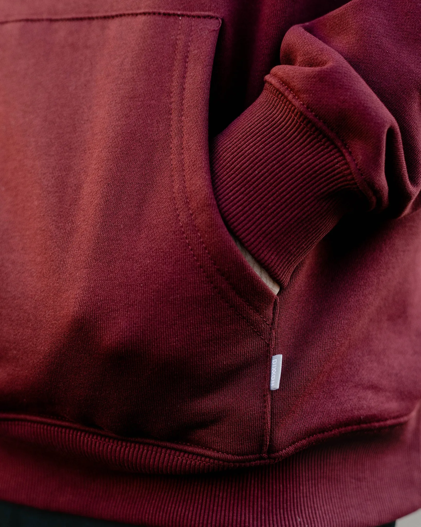 Gray Box Crest Pullover Hoodie - Maroon sold by Dixxon product image thumbnail 3