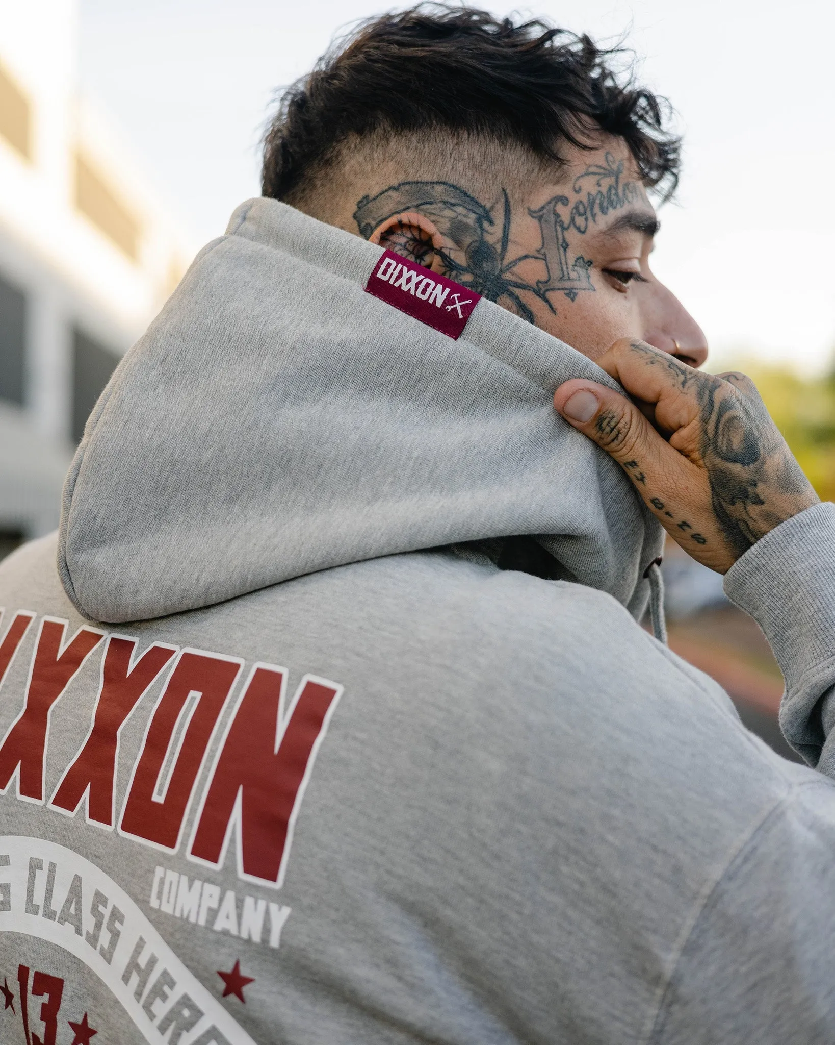 Maroon Weld Zip Up Hoodie - Heathered Gray sold by Dixxon product image thumbnail 3