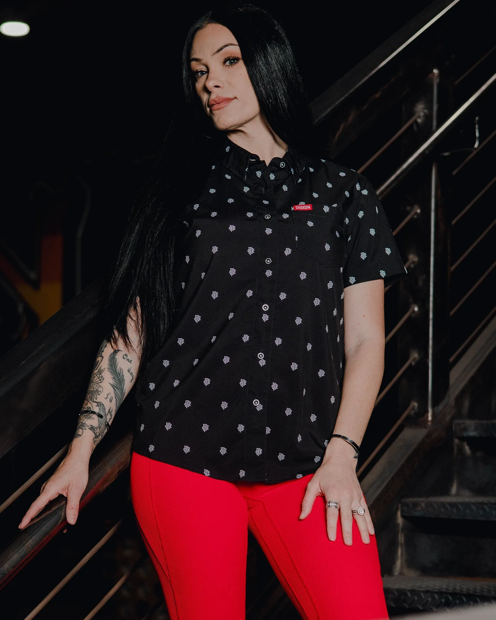 Women's Insignia Party Shirt - Black & White sold by Dixxon