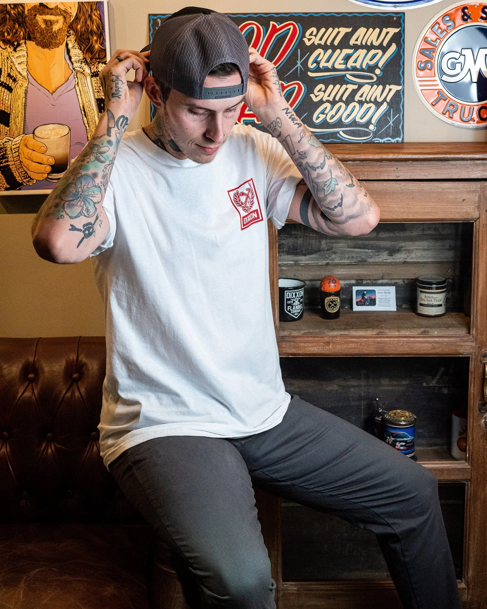 Red Box Crest T-Shirt - White sold by Dixxon product image thumbnail 4