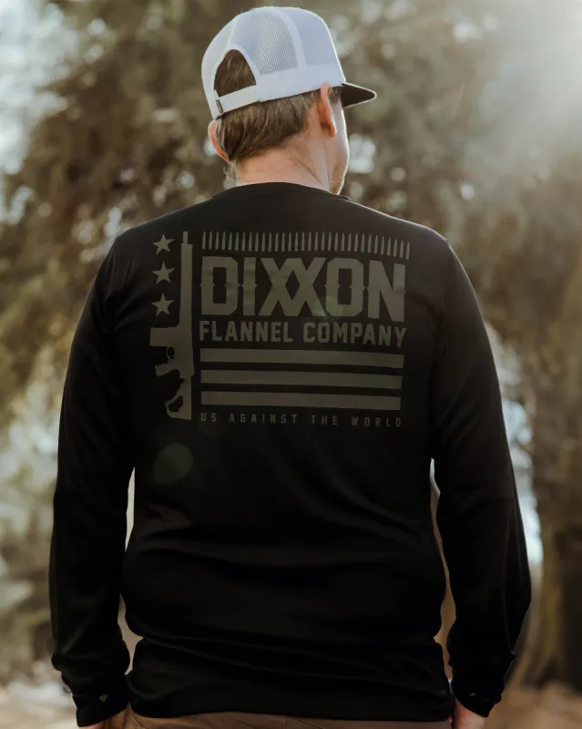 Against the World UV Long Sleeve T-Shirt - Black sold by Dixxon