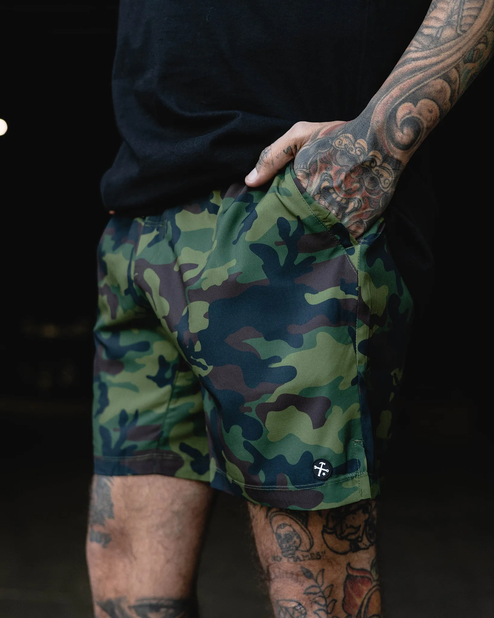7" Gym Shorts - Green Camo sold by Dixxon product image thumbnail 2