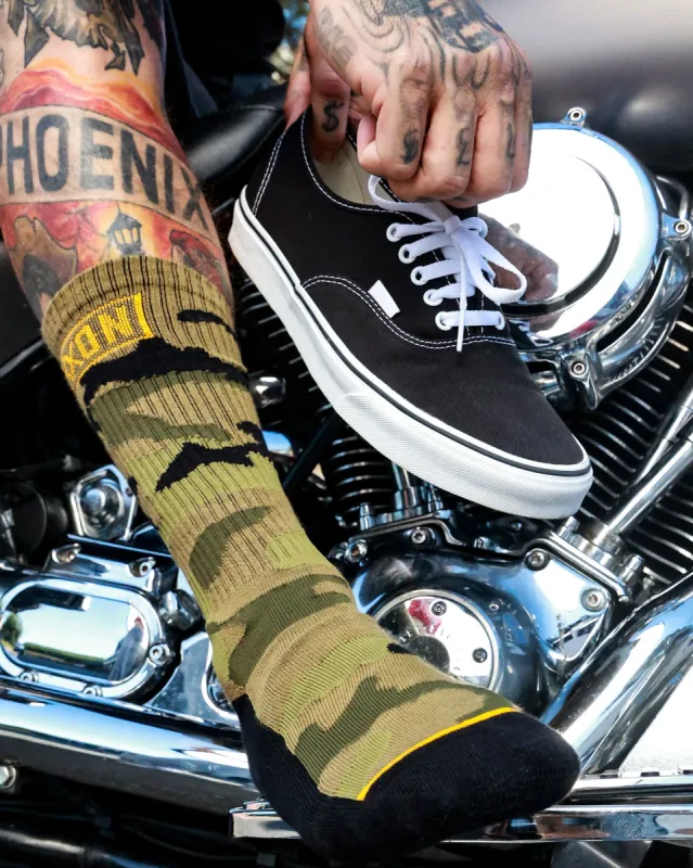Camo Premium Crew Socks sold by Dixxon