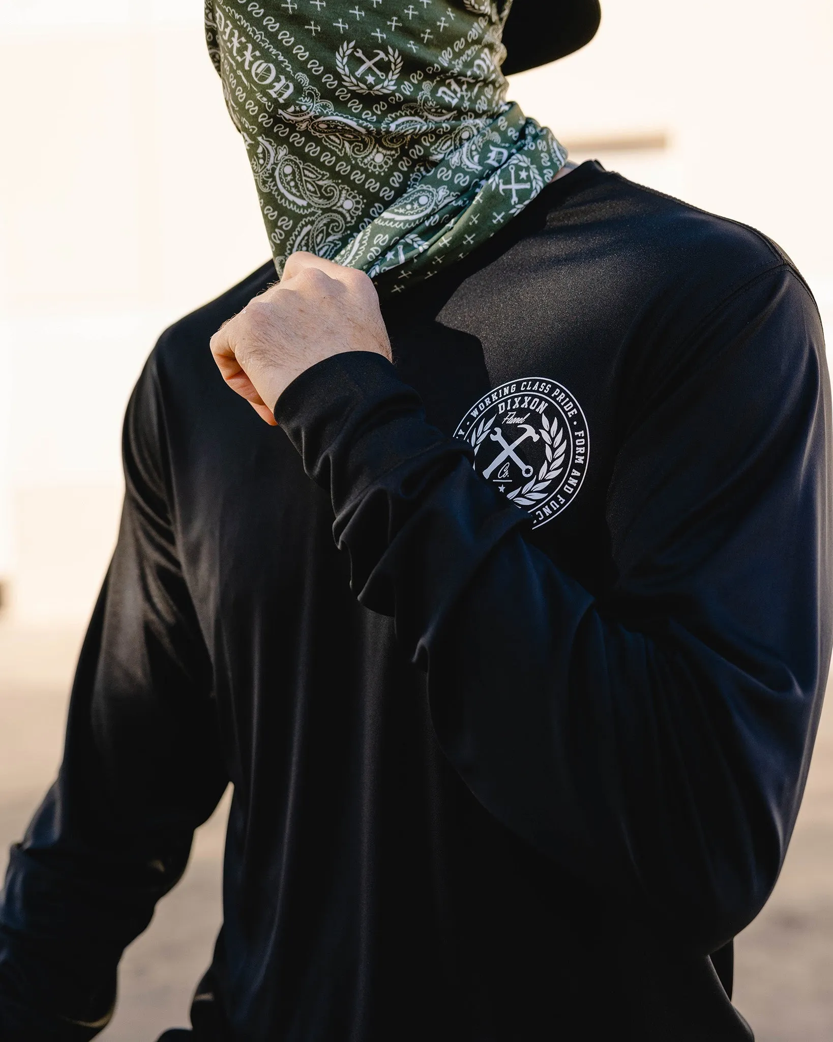 Working Class Pride UV Long Sleeve T-Shirt - Black sold by Dixxon product image thumbnail 2