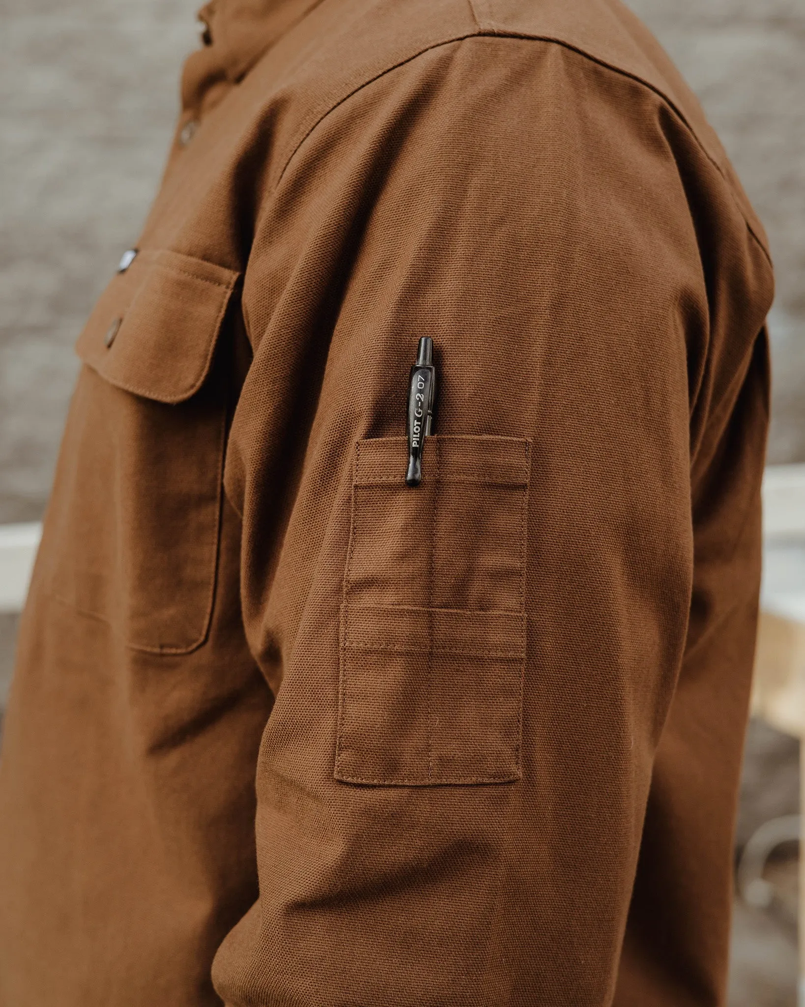 Work Shirt Long Sleeve - Brown sold by Dixxon product image thumbnail 3