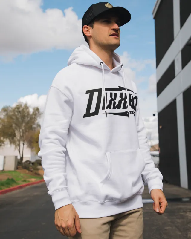 Black Bolt Pullover Hoodie - White sold by Dixxon