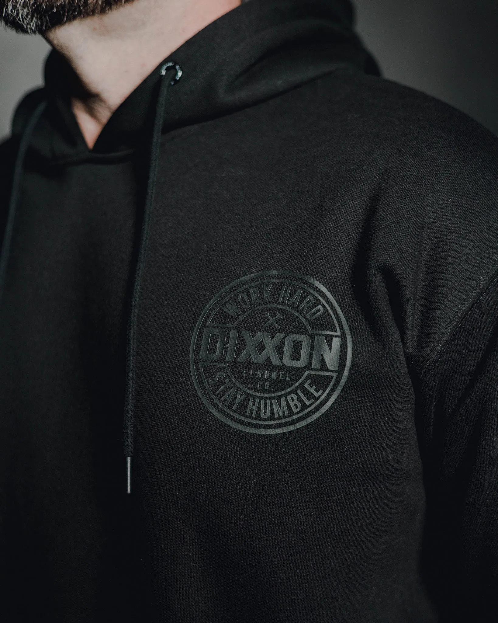 Charcoal Corpo Pullover Hoodie - Black sold by Dixxon product image thumbnail 2
