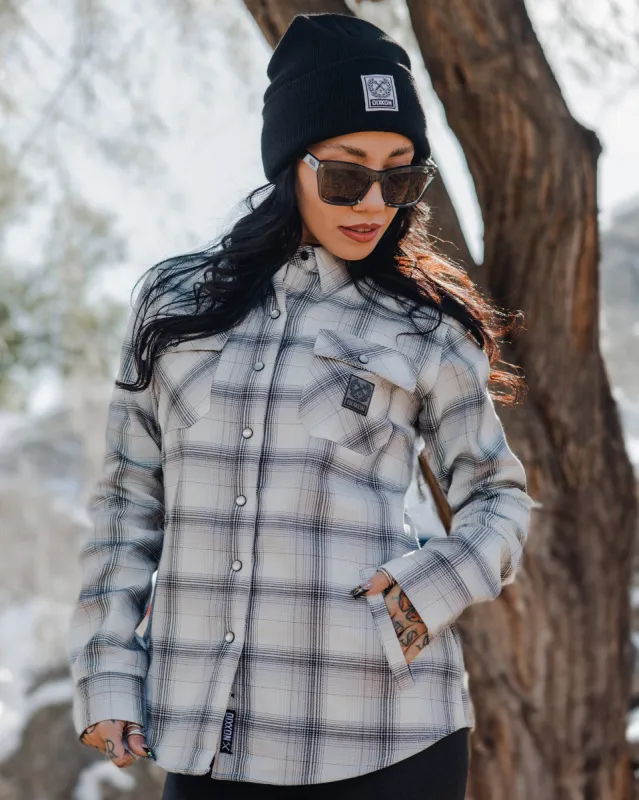 Women's Aspen Sherpa Lined Flannel Jacket sold by Dixxon
