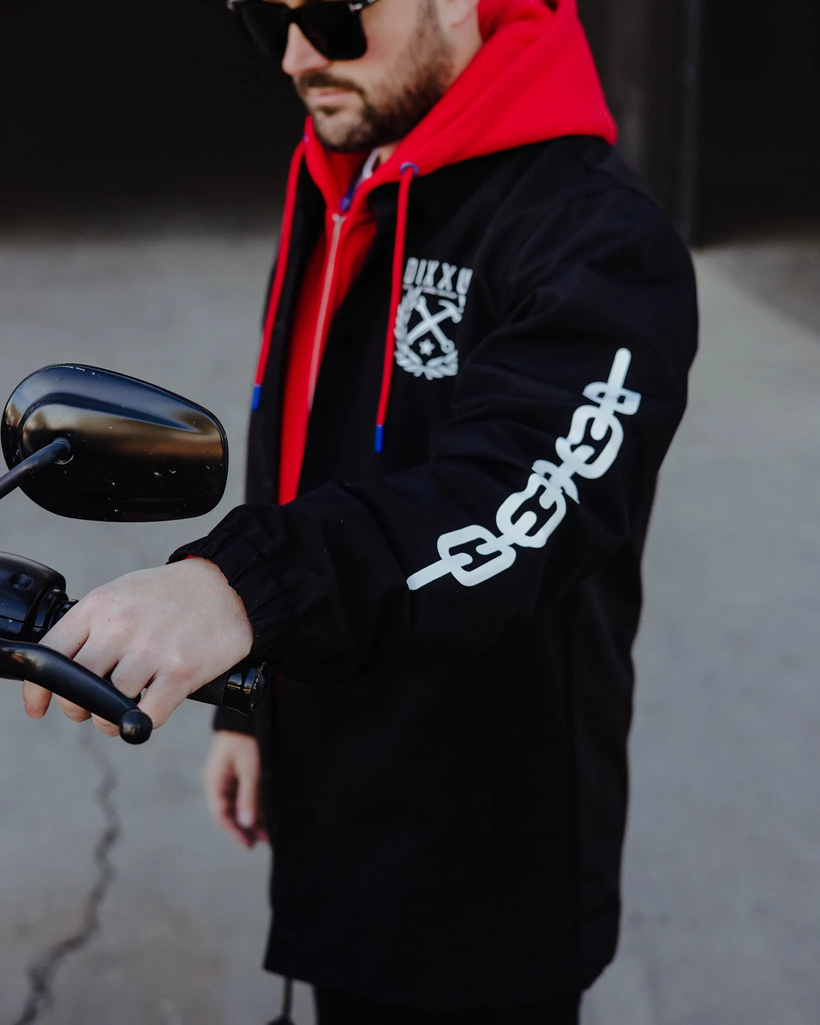 White Tradition Badge Coaches Jacket - Black sold by Dixxon product image thumbnail 4