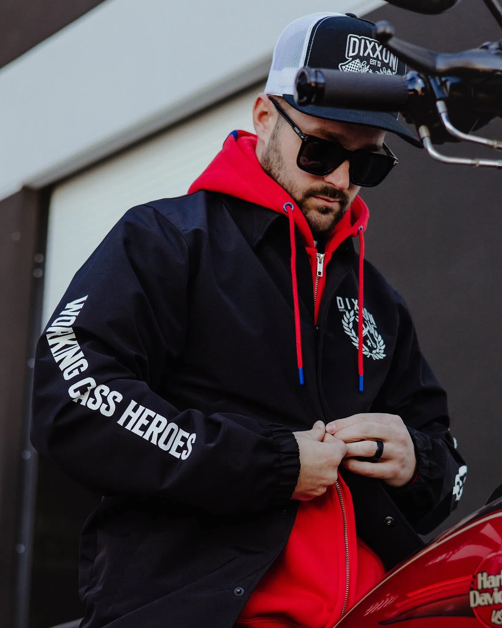 White Tradition Badge Coaches Jacket - Black sold by Dixxon product image thumbnail 5