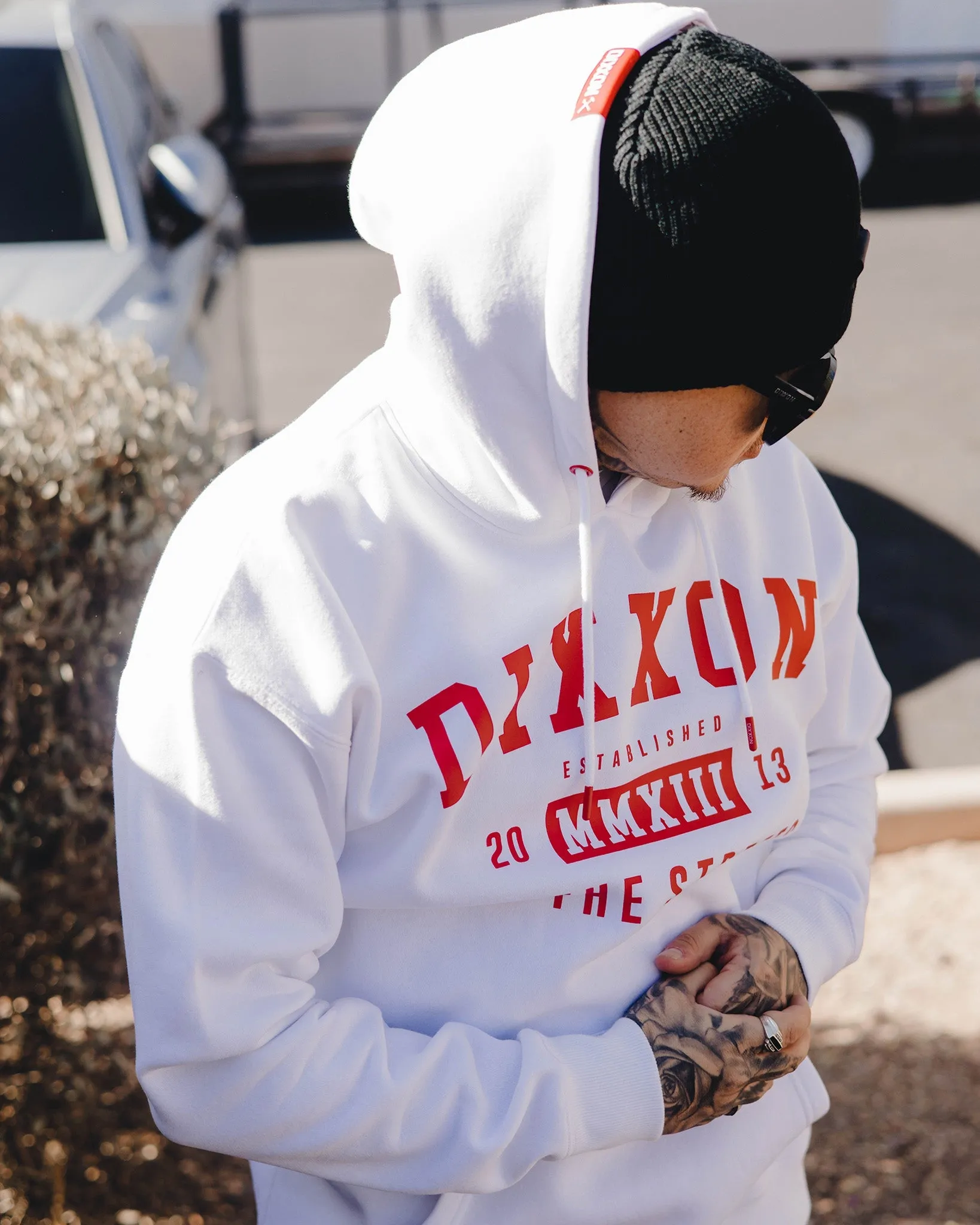 Red In The Streets Pullover Hoodie - White sold by Dixxon product image thumbnail 5