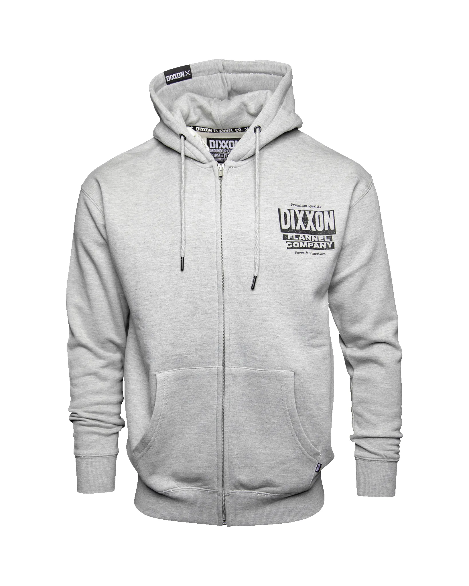 Black Premium Quality Zip Up Hoodie - Heather Gray sold by Dixxon product image thumbnail 2