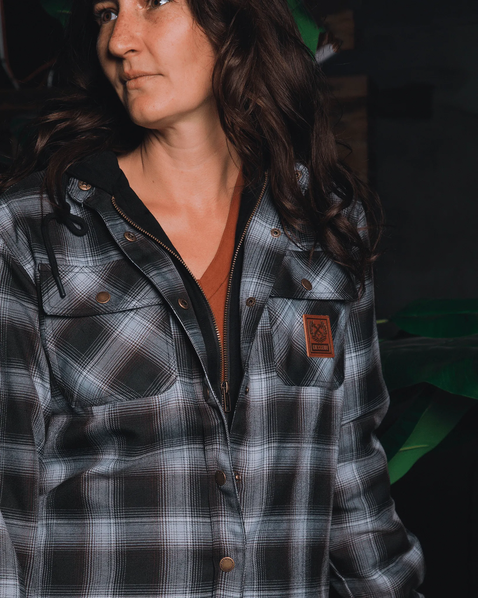 Women's Old Fashioned Hooded Flannel Jacket sold by Dixxon product image thumbnail 5
