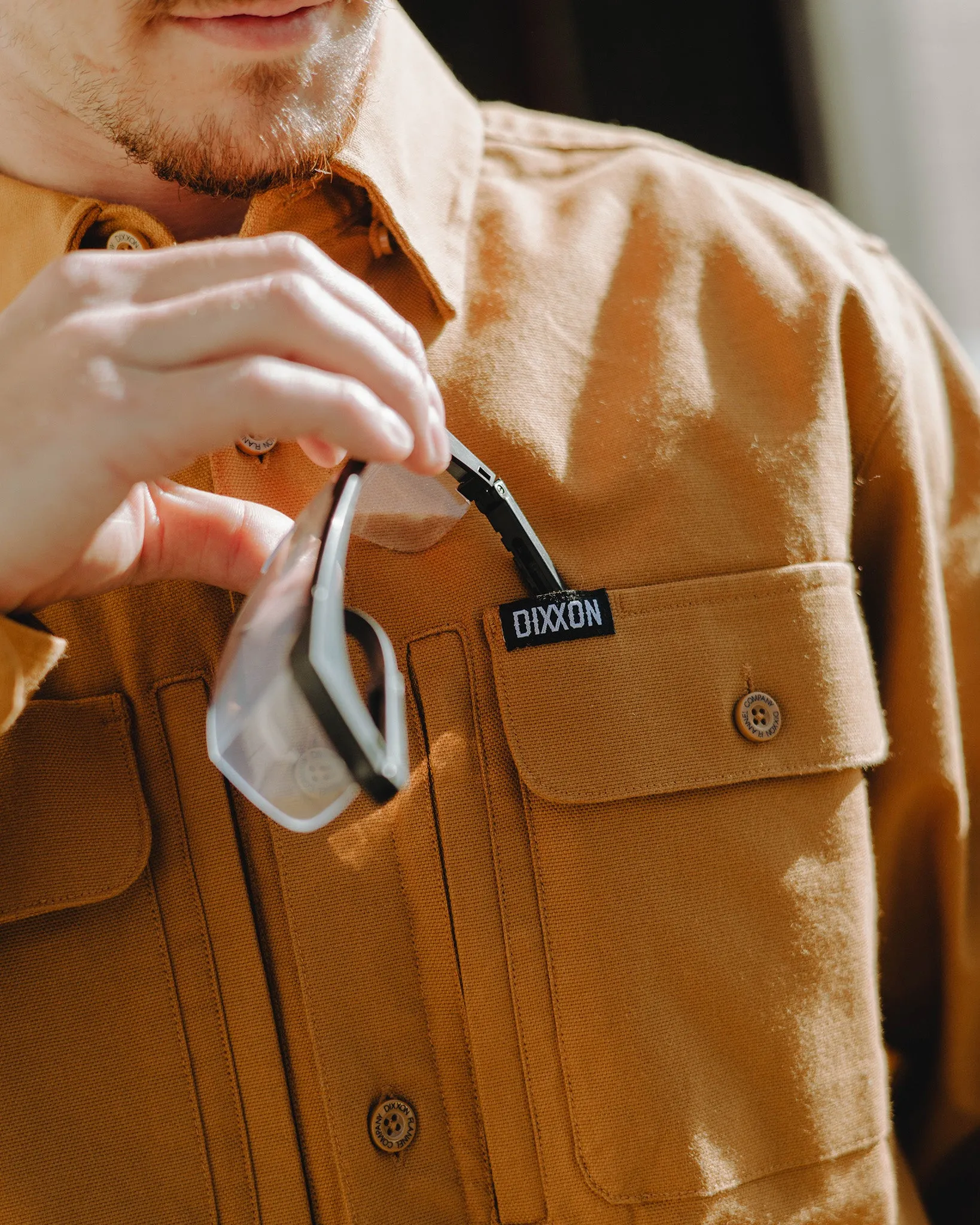 Work Shirt Long Sleeve - Camel sold by Dixxon product image thumbnail 4