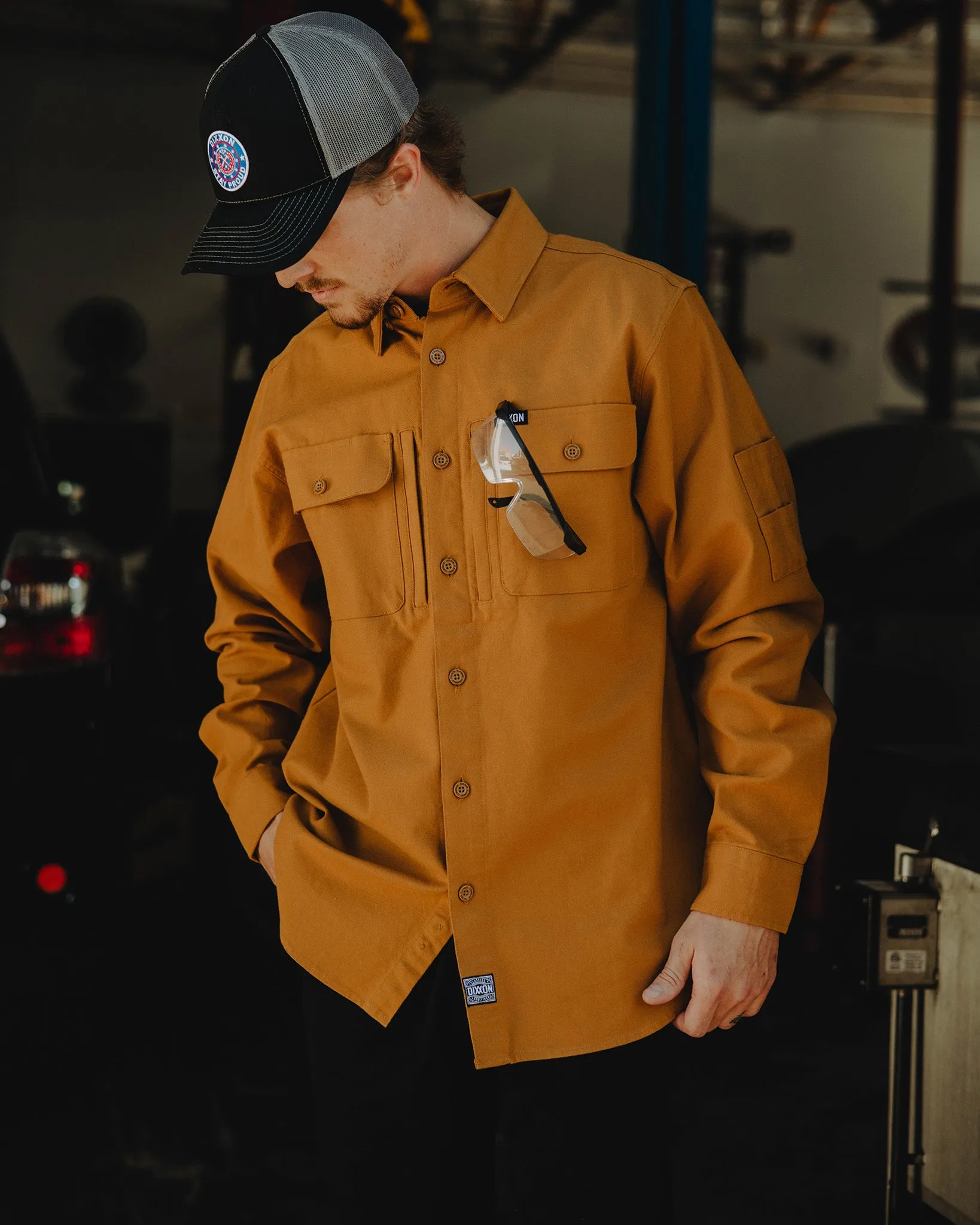 Work Shirt Long Sleeve - Camel sold by Dixxon
