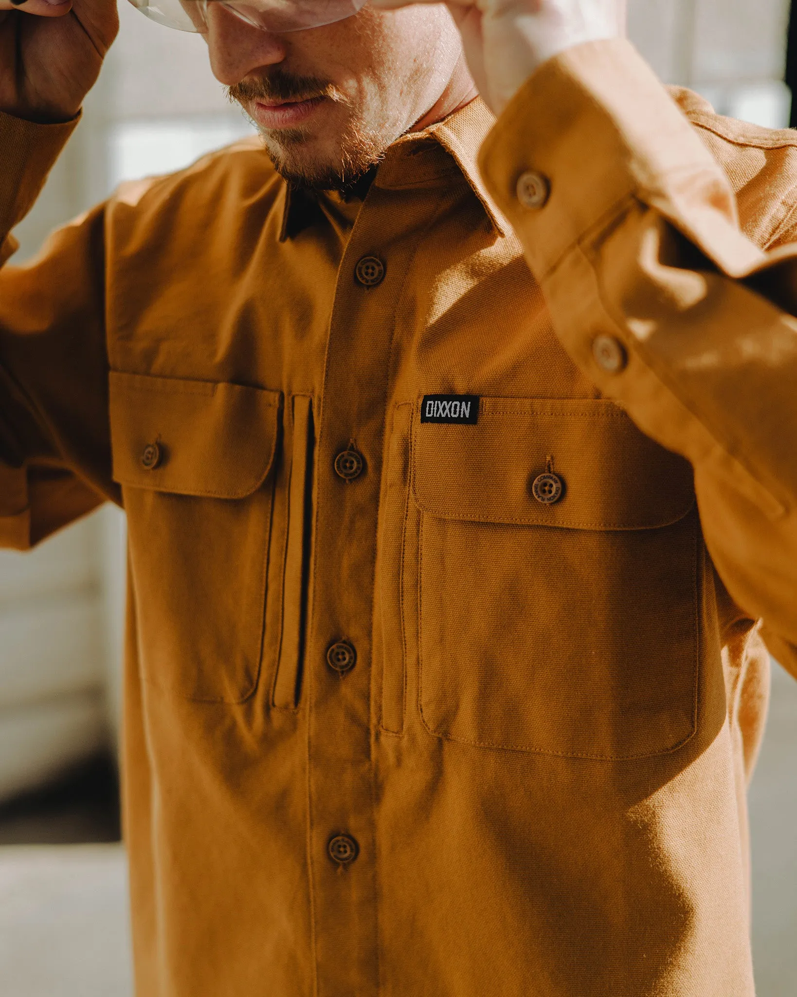 Work Shirt Long Sleeve - Camel sold by Dixxon product image thumbnail 3