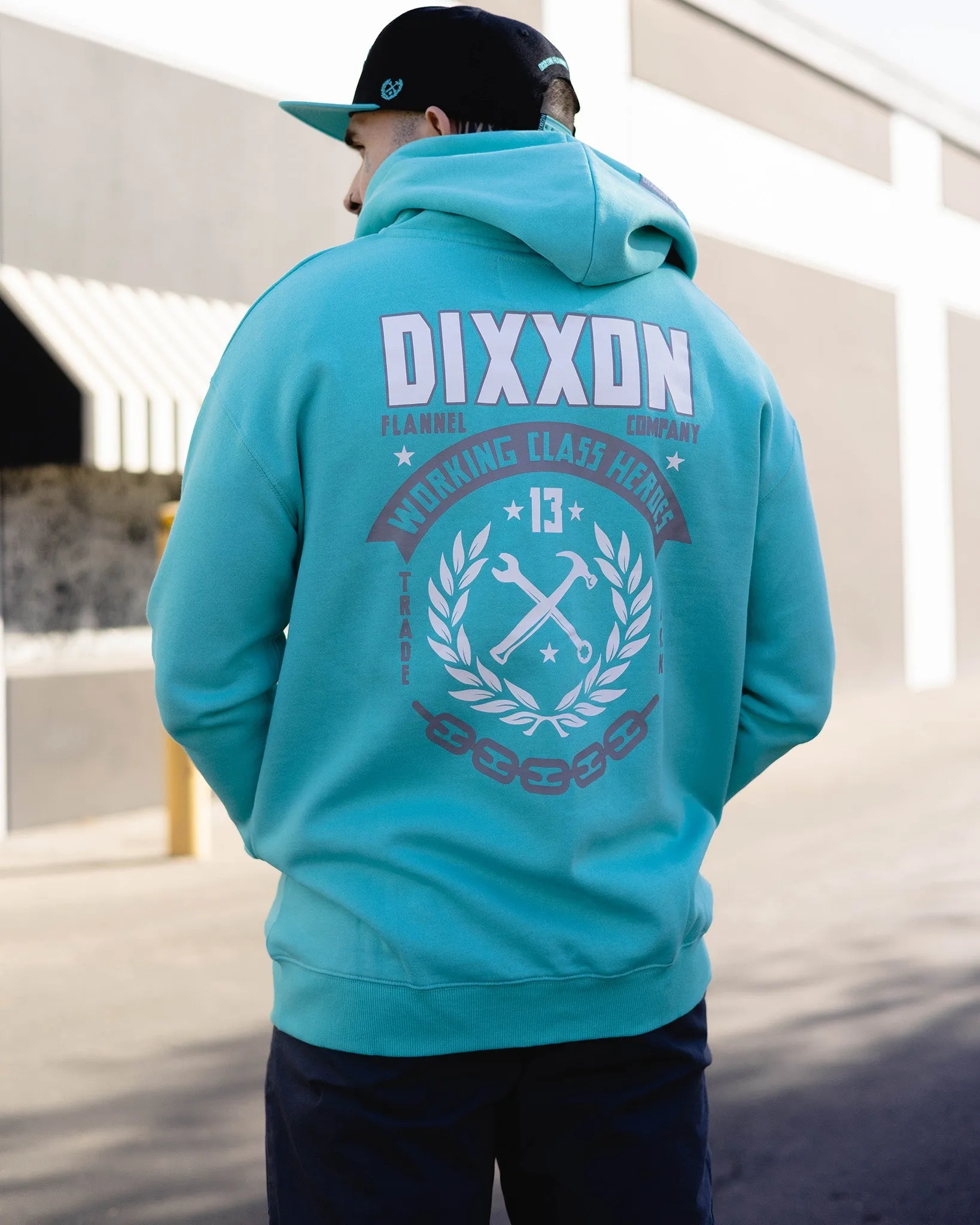 White & Gray Weld Zip Up Hoodie - Tiffany sold by Dixxon