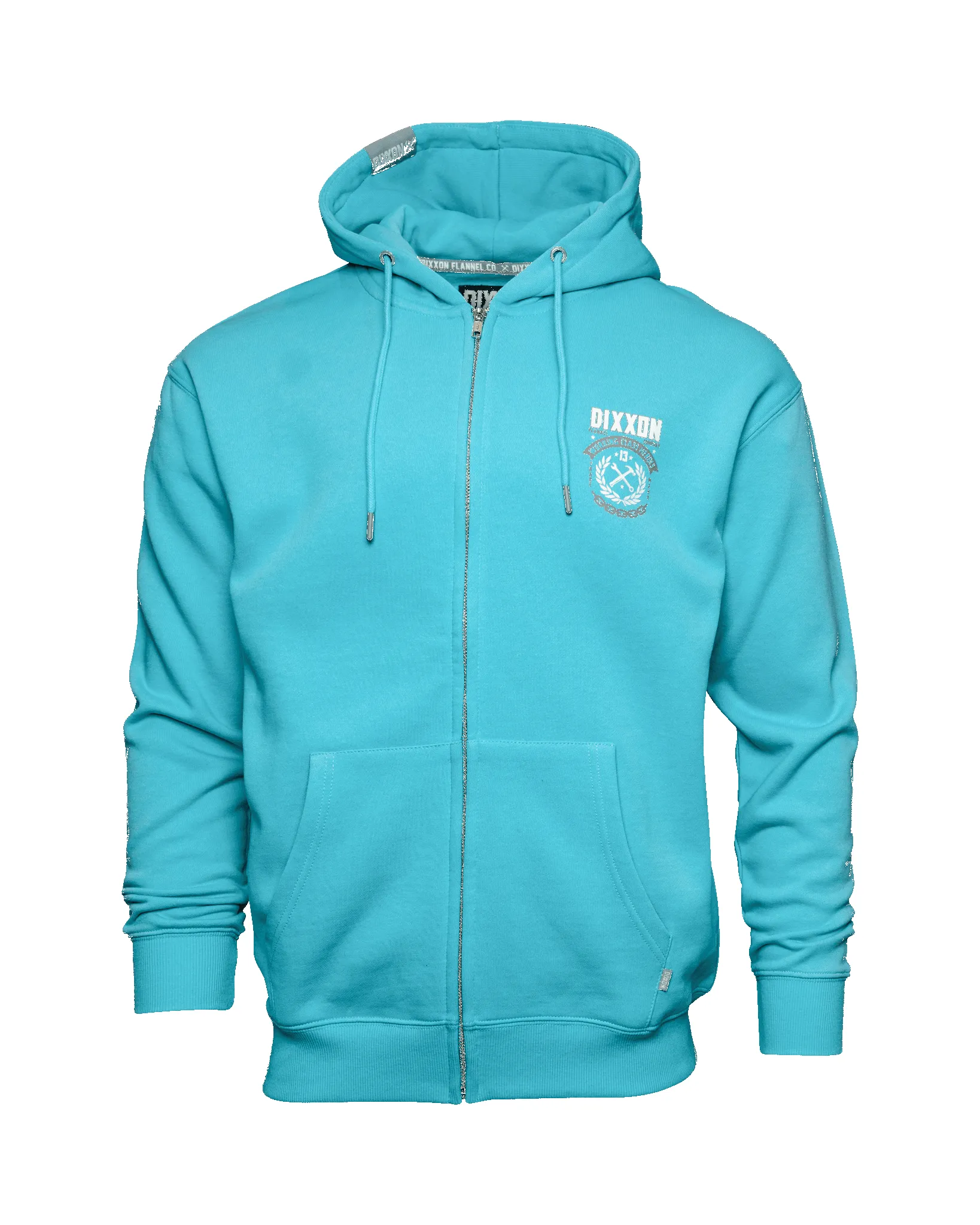 White & Gray Weld Zip Up Hoodie - Tiffany sold by Dixxon product image thumbnail 2