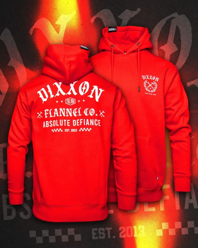 White Cruz Pullover Hoodie - Red made by Dixxon
