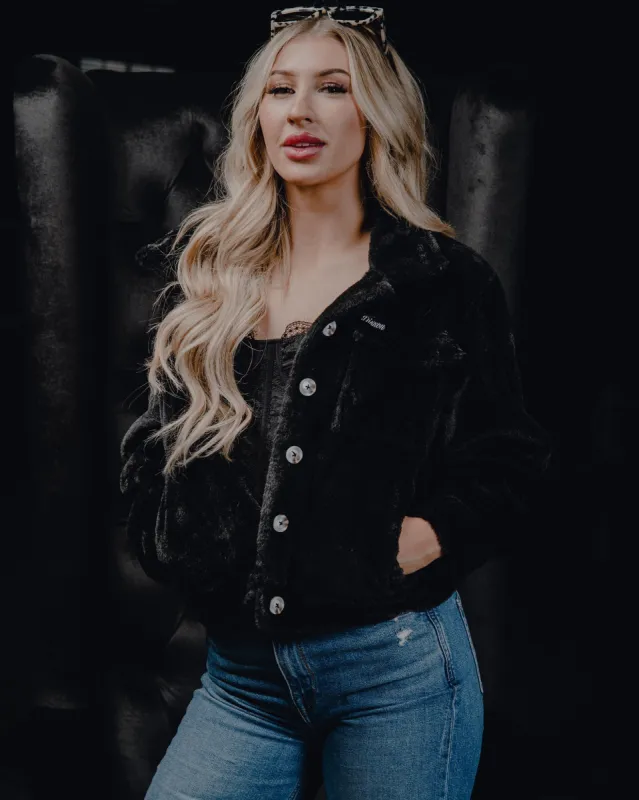 Women's Cropped Shacket - Black sold by Dixxon