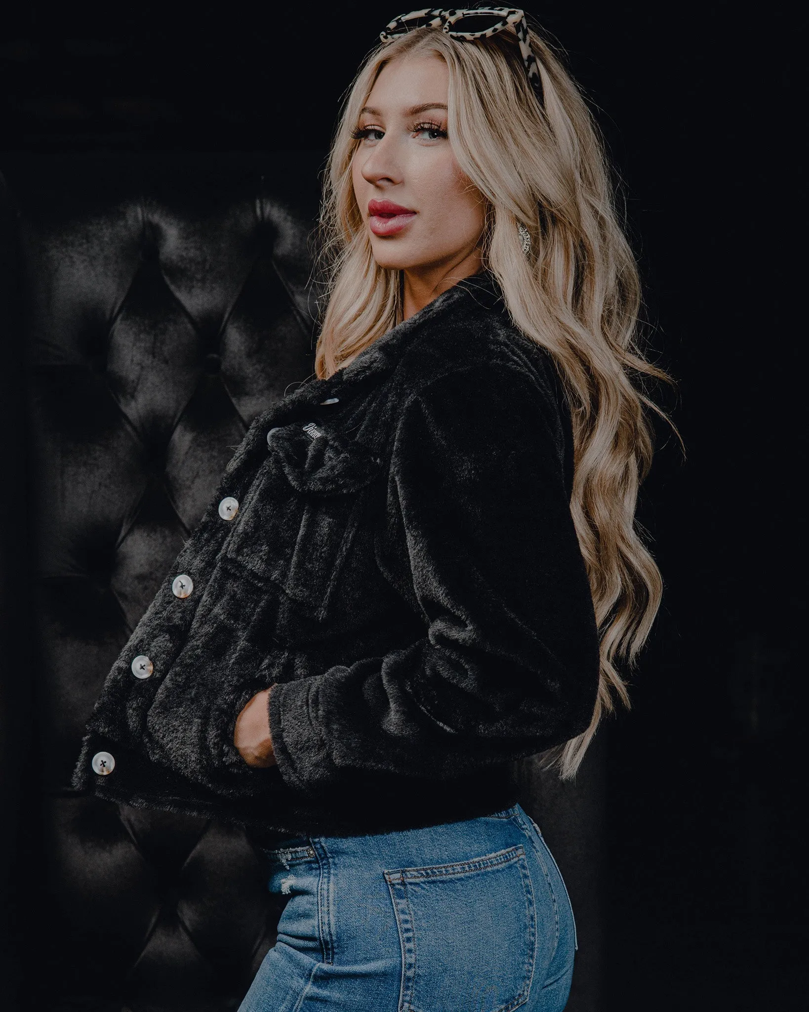 Women's Cropped Shacket - Black sold by Dixxon product image thumbnail 3