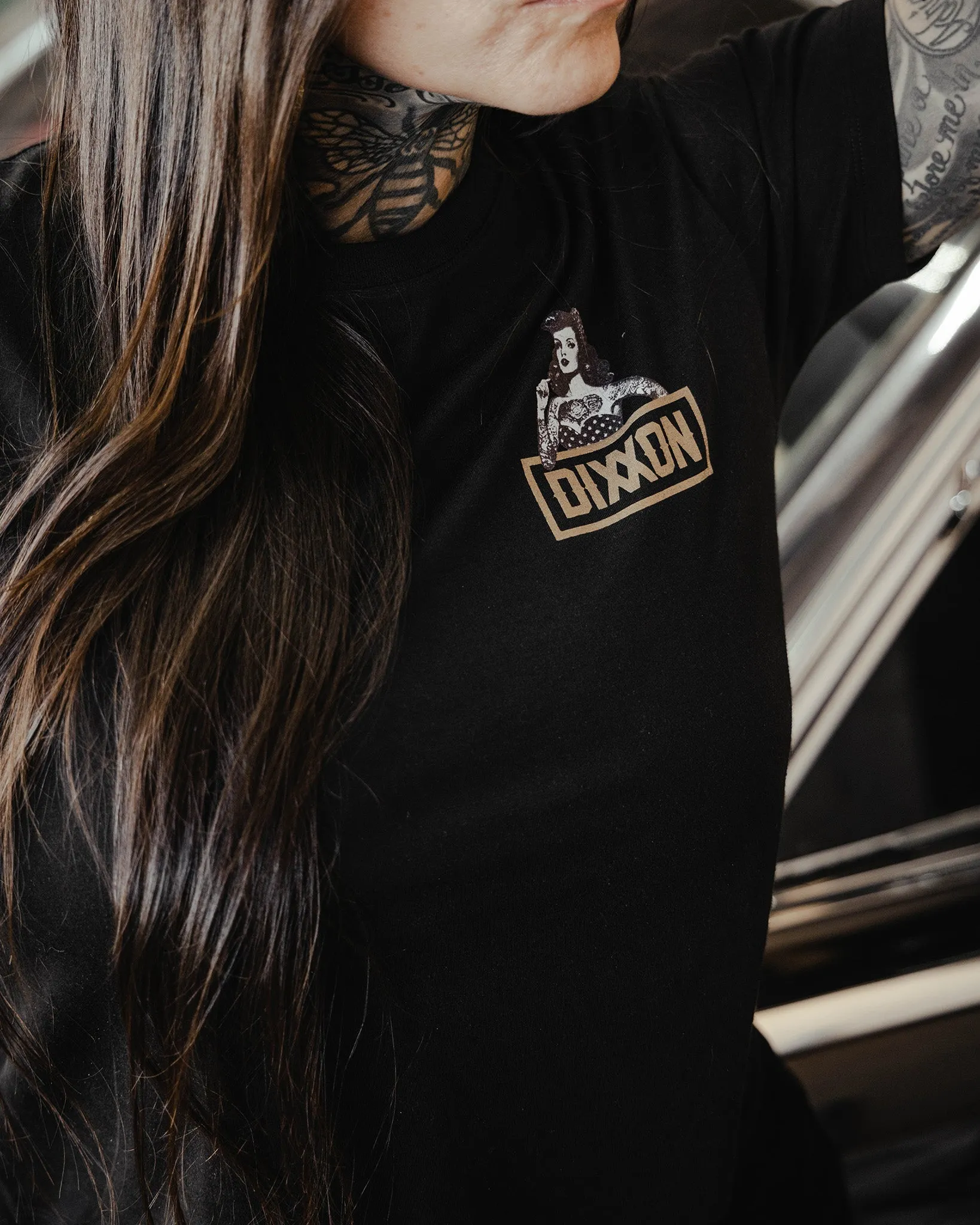 Women's Pin Up Crop Top - Black sold by Dixxon product image thumbnail 3