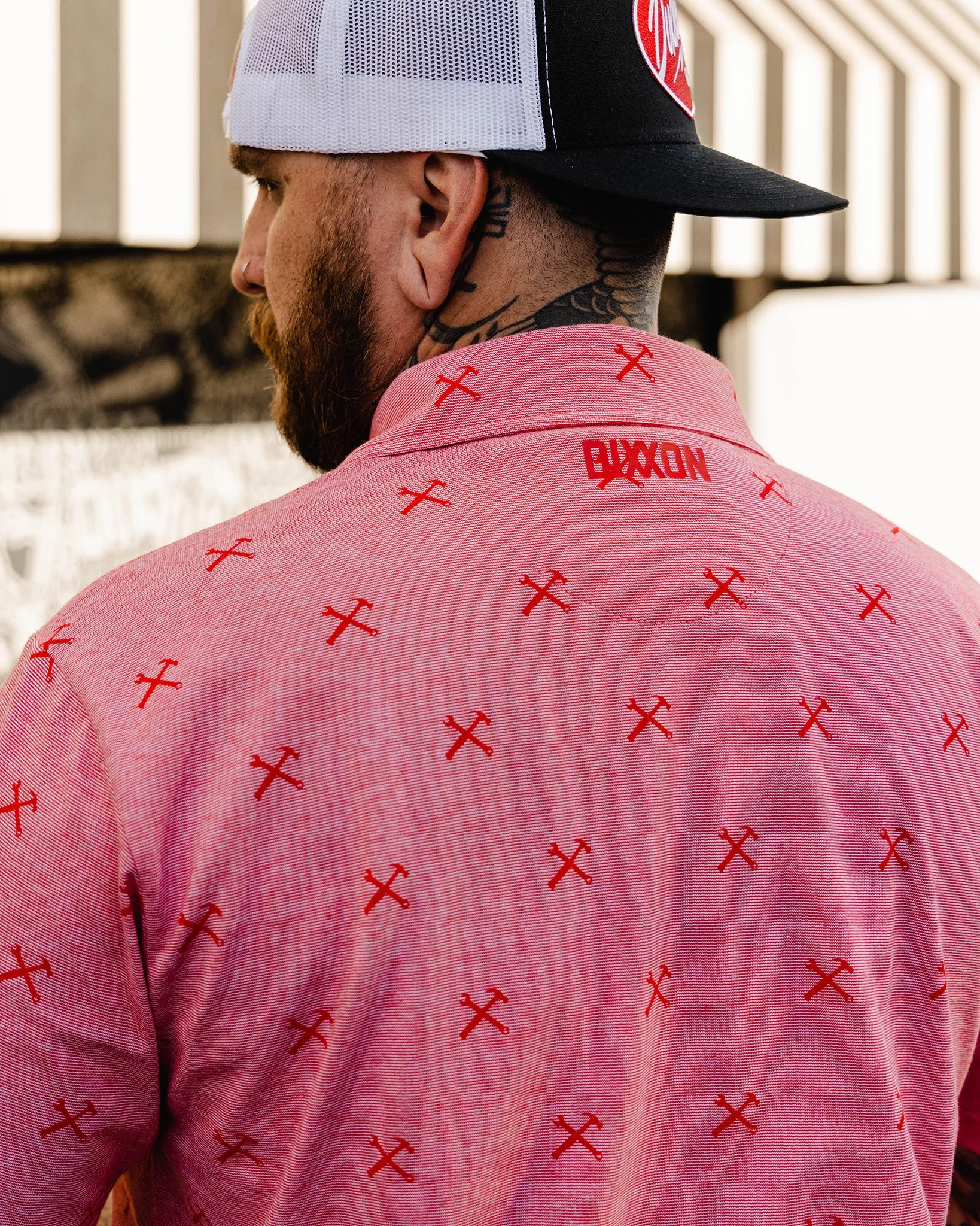 Red Finney Premium Polo - Heathered Red sold by Dixxon product image thumbnail 4