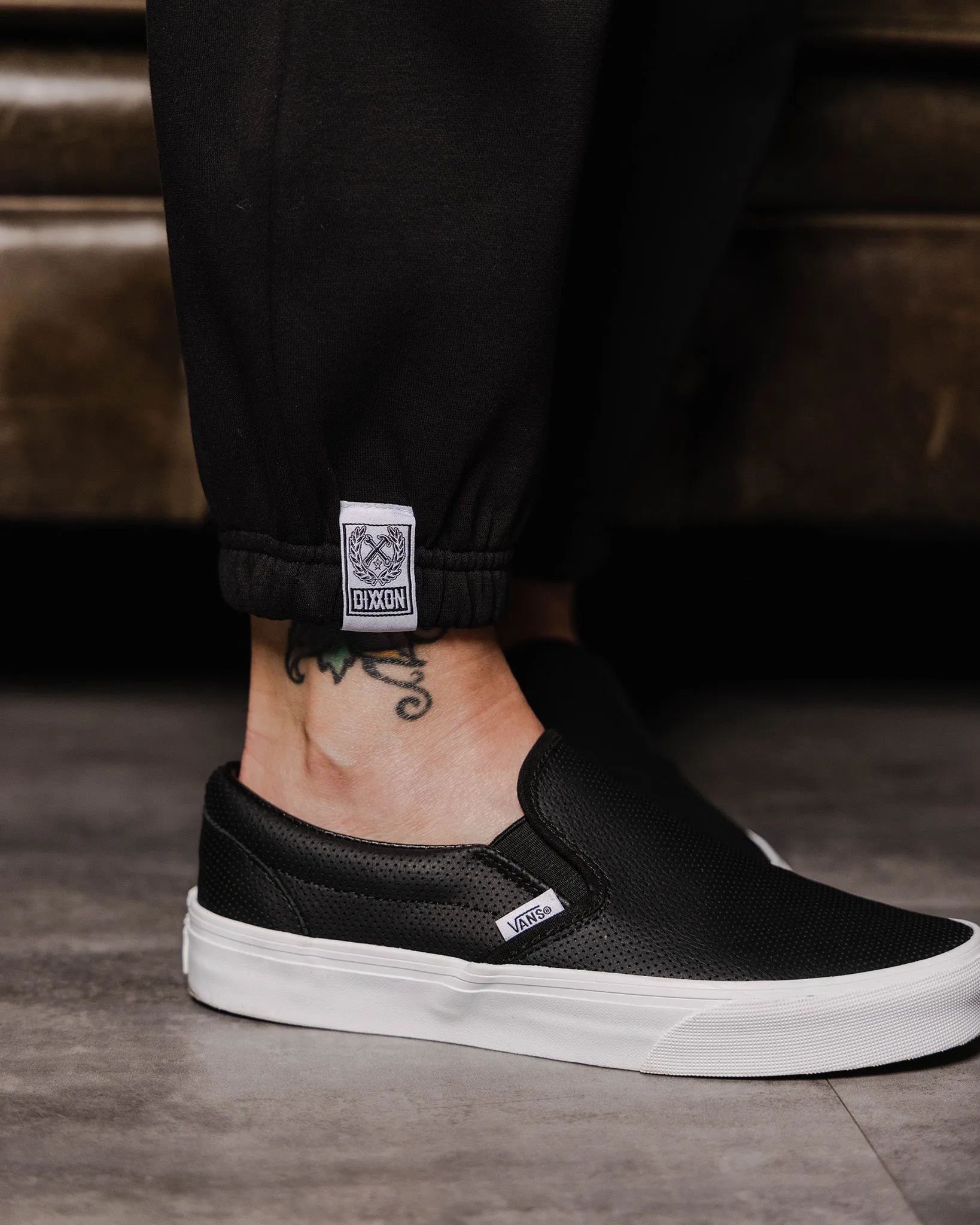 Women's White Checkers Sweatpants - Black sold by Dixxon product image thumbnail 4