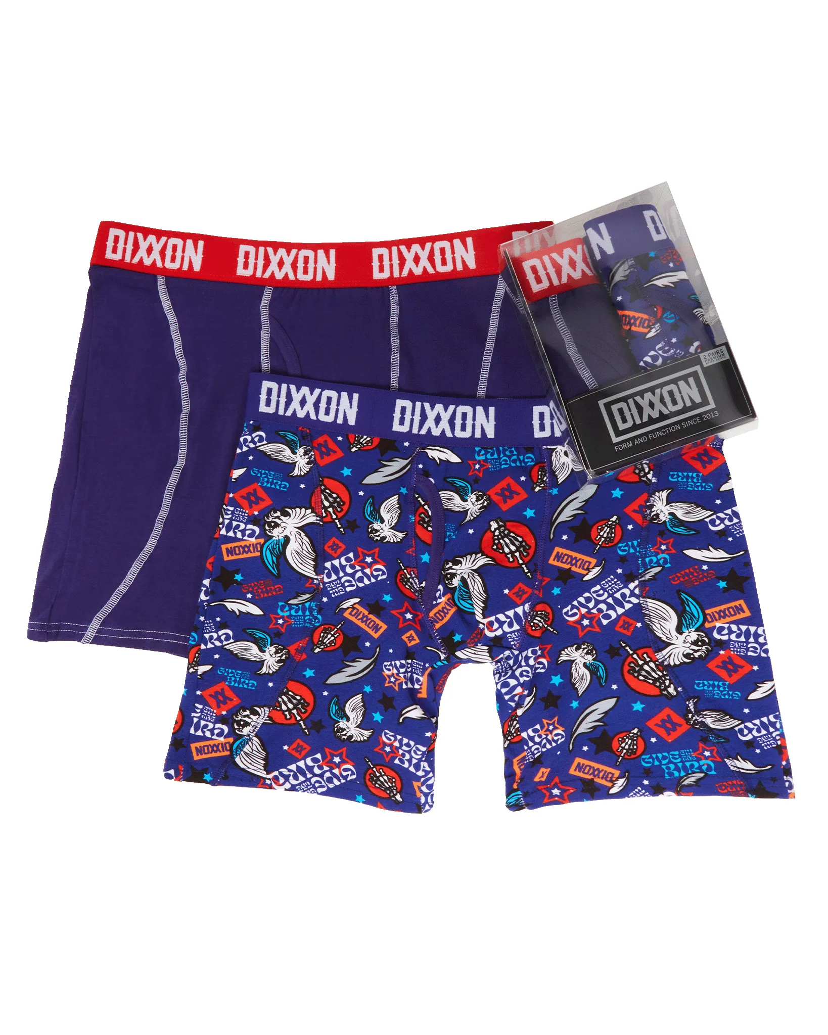 Give 'Em the Bird Cotton Stretch 2pk Boxer Briefs sold by Dixxon