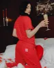 Women's Milton Pajama Pants - Red & White sold by Dixxon