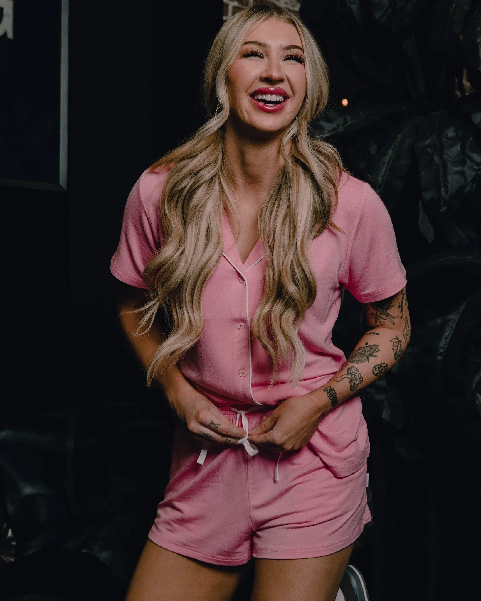 Women's Pajama Shorts - Pink sold by Dixxon product image thumbnail 4