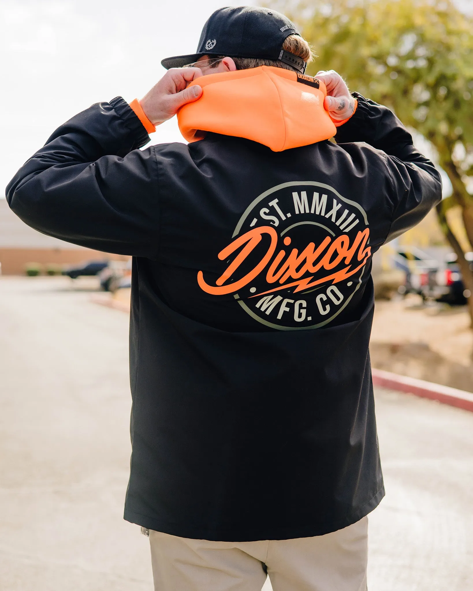 Orange & Gold MFG Badge Coaches Jacket - Black sold by Dixxon