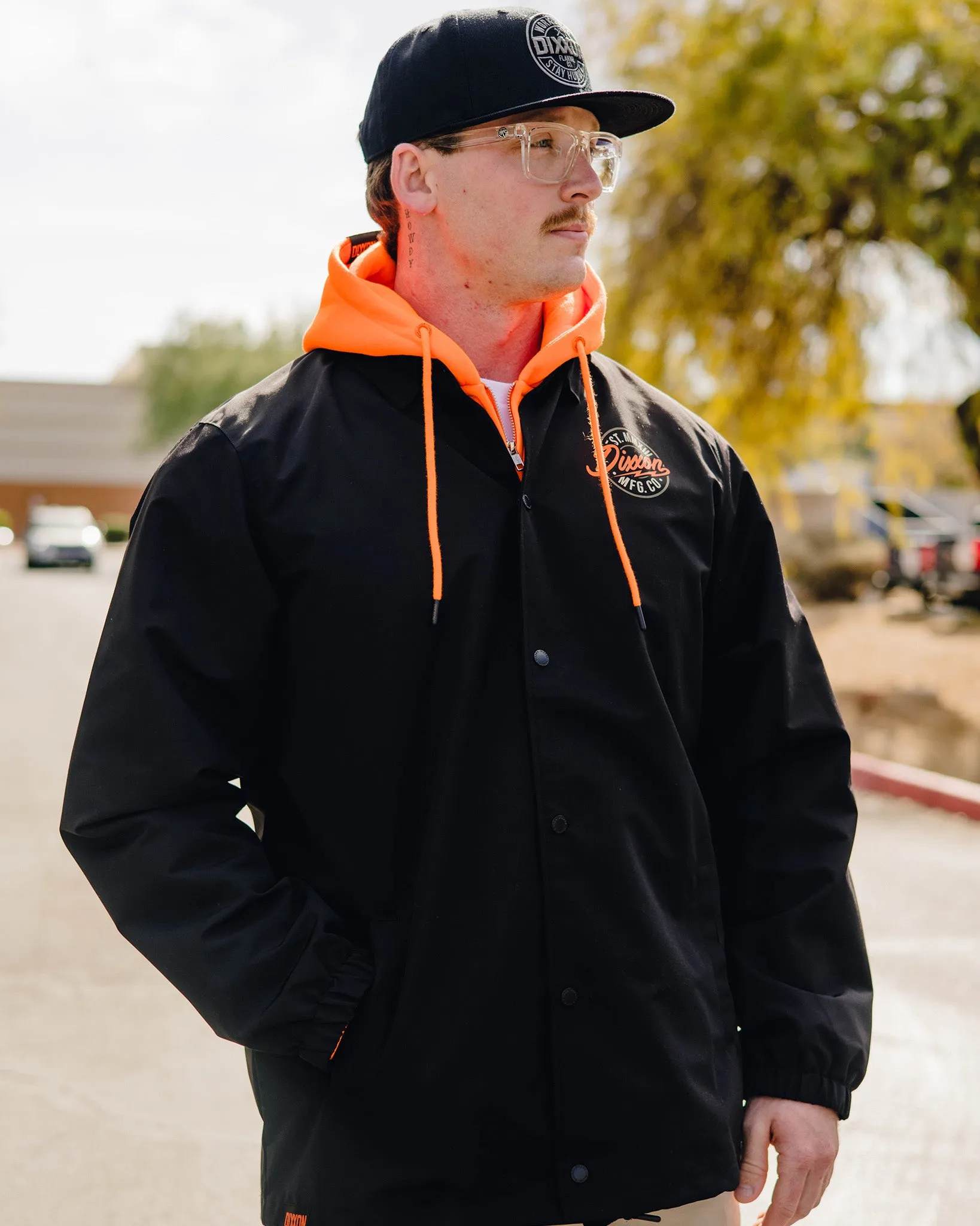 Orange & Gold MFG Badge Coaches Jacket - Black sold by Dixxon product image thumbnail 4