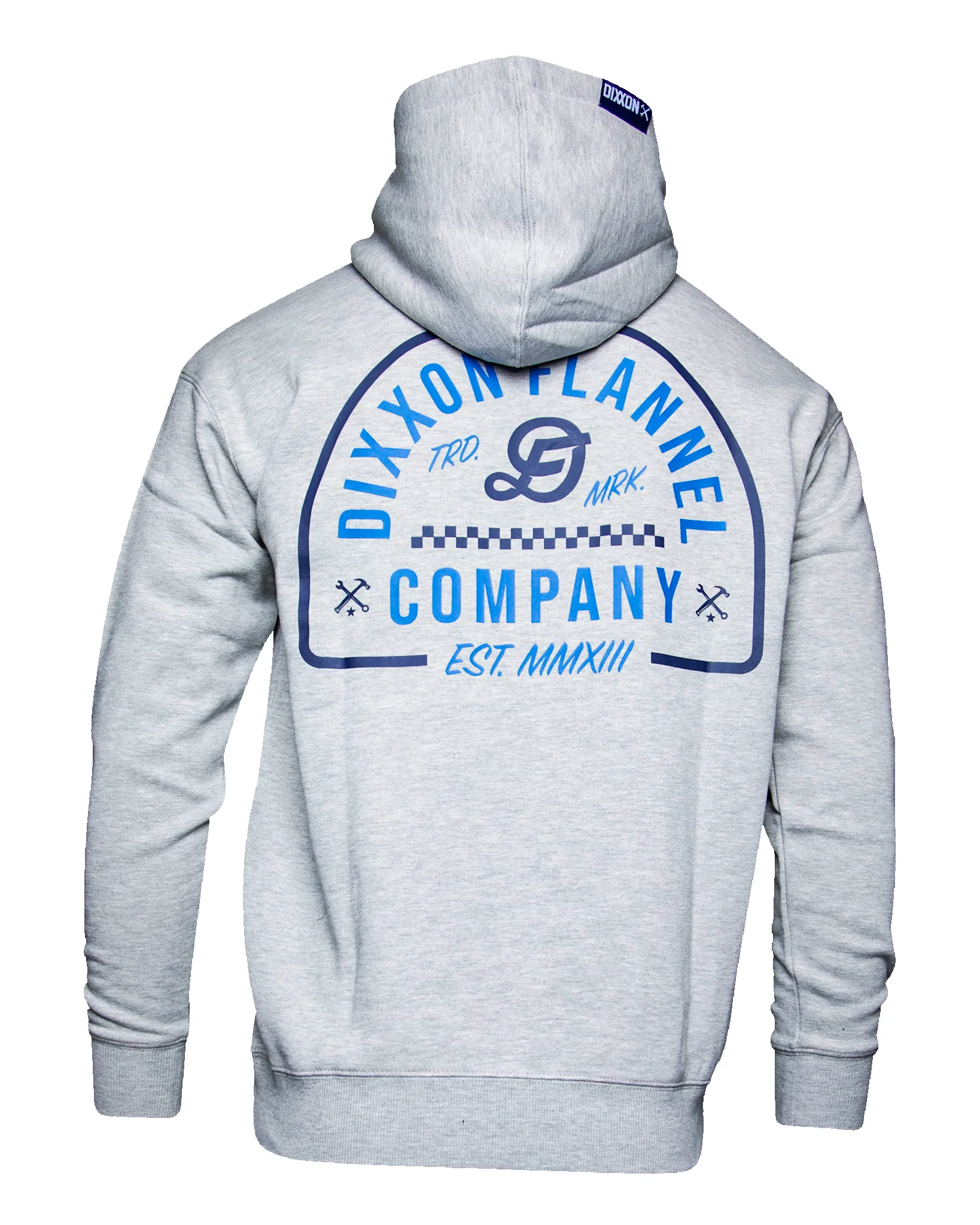Blue Branded Pullover Hoodie - Heather Gray sold by Dixxon product image thumbnail 3