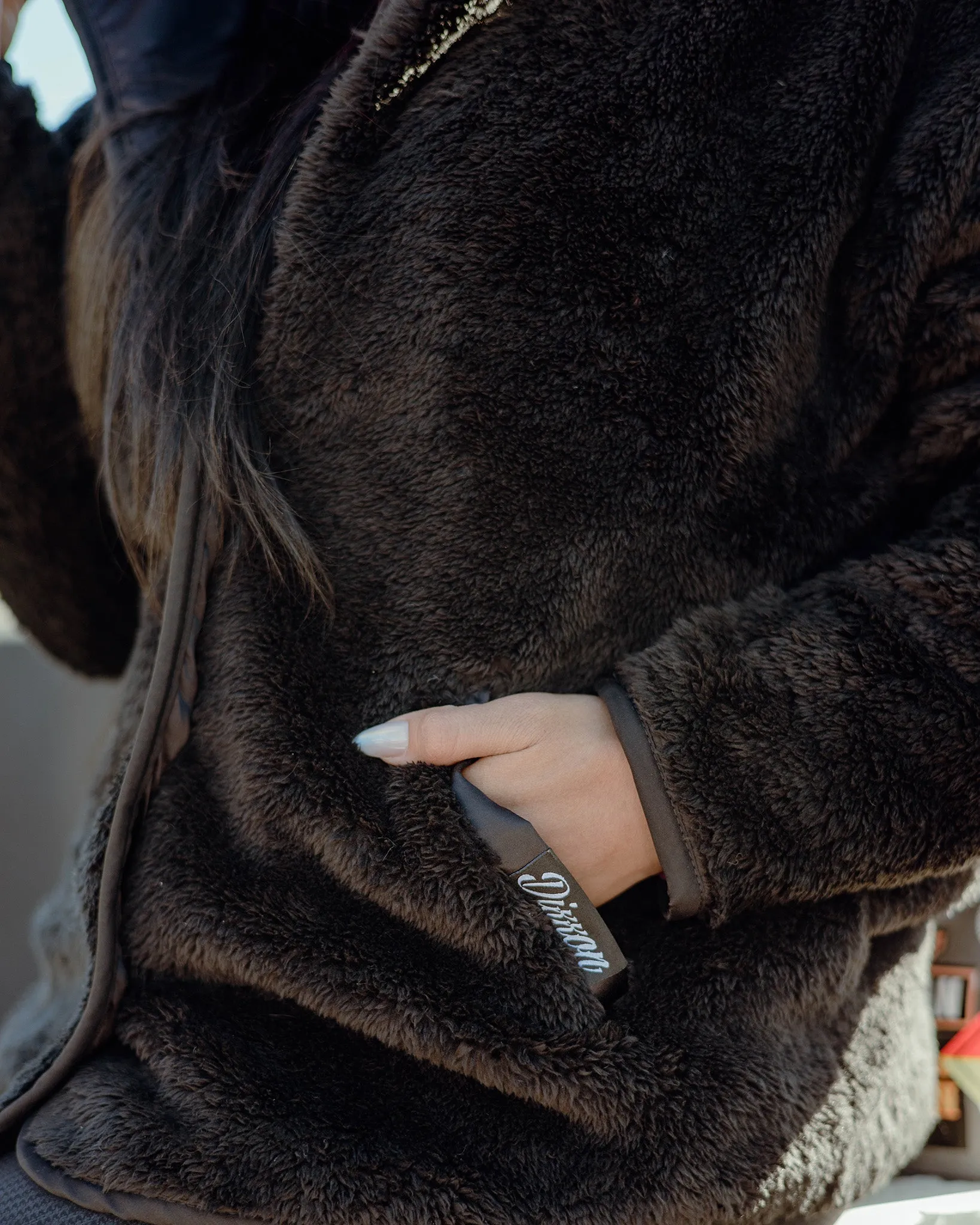 Women's Sherpa Cardigan - Black sold by Dixxon product image thumbnail 3